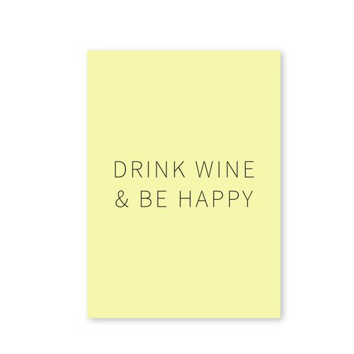 Happy Wine Cards – Drink wine & be happy