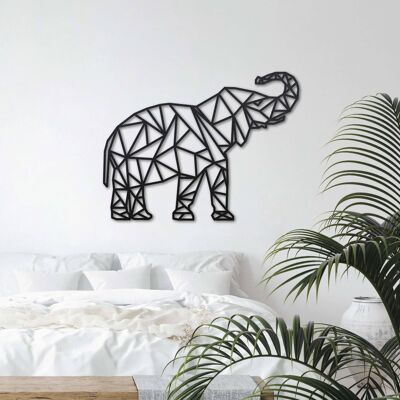 DID. Olifant - Geometrisch Hout - 85cm x 64cm - Eiken