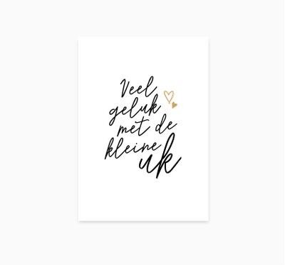 Cartolina A6 || Buona fortuna con il piccolo Regno Unito