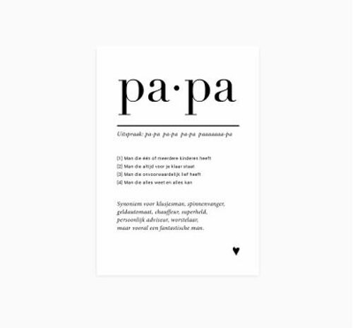 A6 Ansichtkaart || Papa