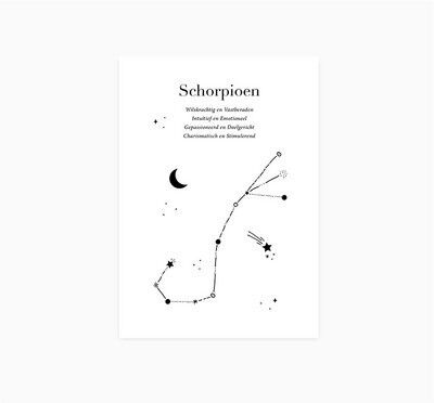 Cartolina | Segno zodiacale | scorpione