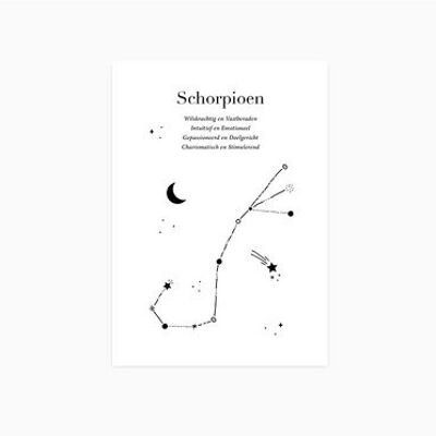 Cartolina | Segno zodiacale | scorpione