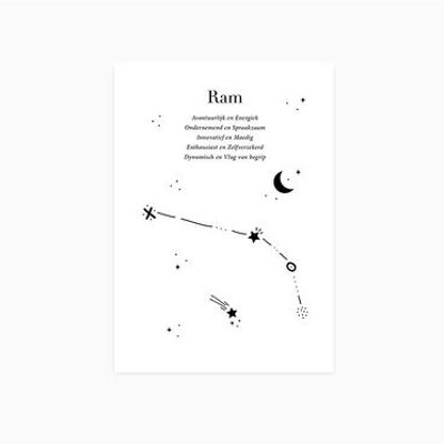 Postkarte | Sternzeichen | RAM