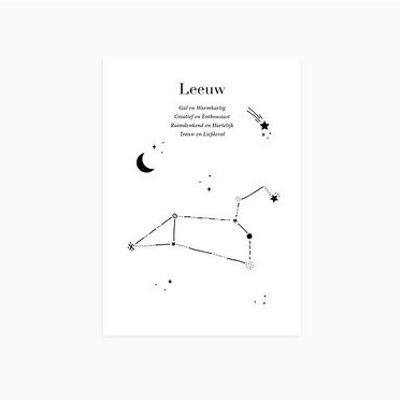 Cartolina | Segno zodiacale | Leone