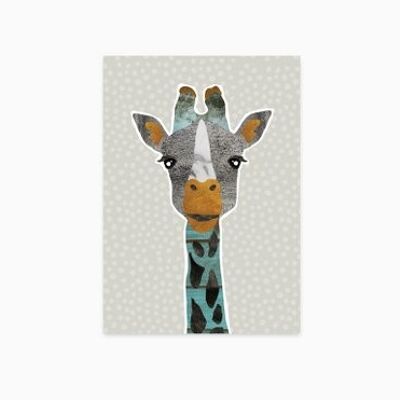 A6-Postkarte || Giraffe