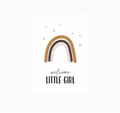 Ansichtkaart || welcome little girl