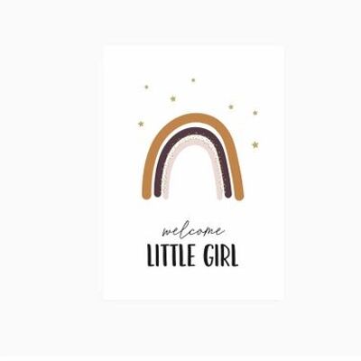 Ansichtkaart || welcome little girl