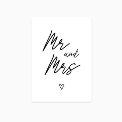 A6 Postcard || Mr & Mrs