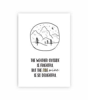 Cartolina di Natale - vino