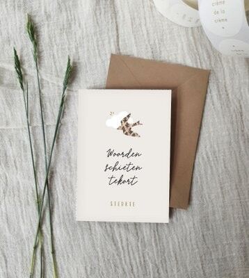 Biglietto doppio auguri + busta | guarisci presto