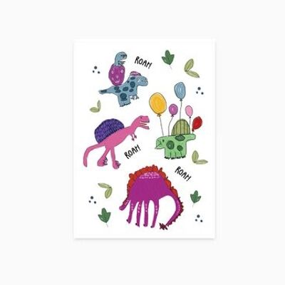 Carte postale A6 || dinosaure
