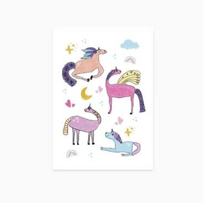 Postal A6 || Unicornio