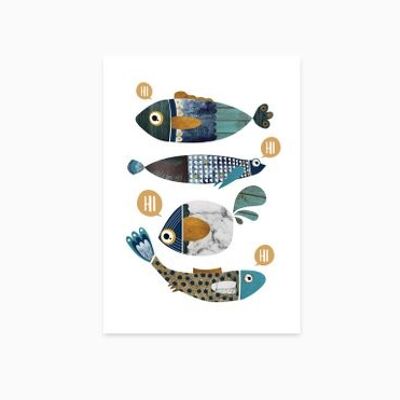 Carte postale A6 || Pêche