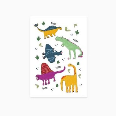 Carte postale A6 || dinosaure 2