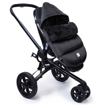 Chancelière Pod en Peluche Noire 7AM : Spacieuse et Confortable pour Enfant (18-36M) - Idéale pour les Promenades - Peluche Noire - Taille M/L (18-36m) 3