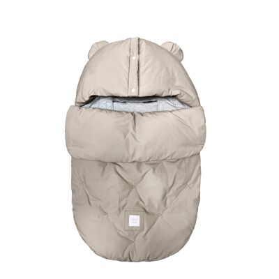 Luftiger BébéPOD-Fußsack: Vielseitig und atmungsaktiv für gemäßigtes Wetter – ideal für Kinderwagen, Babyschalen und Autositze. Farbpinsel Beige