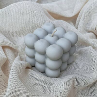 BUBBLE SCENTED CANDLE in gray 6x6cm by Eli Maz