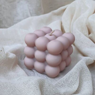 BUBBLE SCENTED CANDLE in taupe 6x6cm by Eli Maz