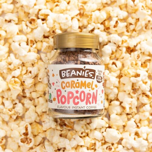 Beanies 50g Caramel Popcorn Flavoured Instant Coffee