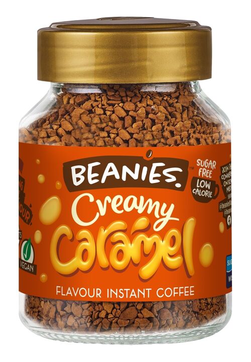 Beanies 50g Creamy Caramel Flavoured Instant Coffee