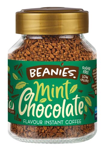 Beanies 50g de café instantané à saveur de chocolat à la menthe