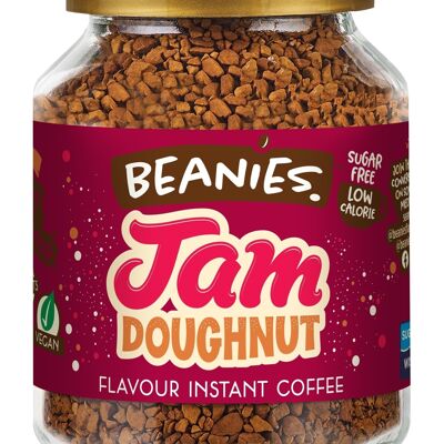 Beanies 50g Jam Doughnut Flavoured Instant Coffee