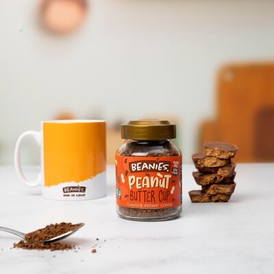 Beanies 50 g de café instantané aromatisé au beurre de cacahuète