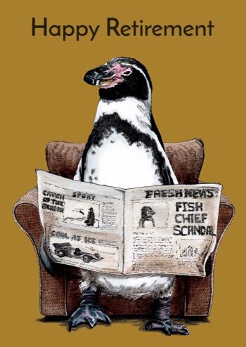 Carte de pingouin de retraite heureuse 3