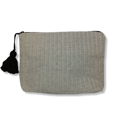 Make-up bag - Herringbone Weave Gray