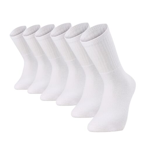 Jogging Socks White Long Socks  6 Pair of Women Tennis Socks