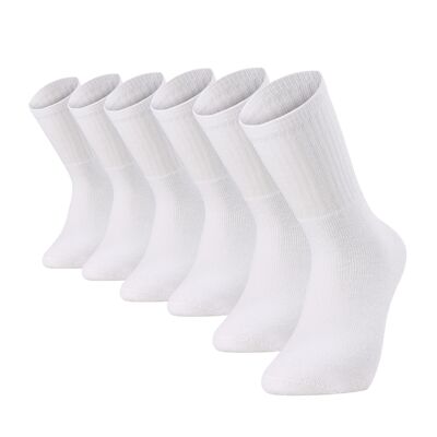 Calcetines deportivos Calcetines largos blancos 6 pares de calcetines de tenis para mujer
