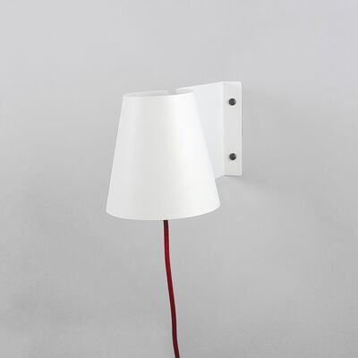 Wall light - Draba white - (made in France) in thermo-lacquered metal