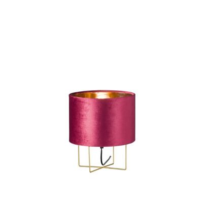 Navigare Alaska Table Lamp 1 Light Source Gold And Velvet Red