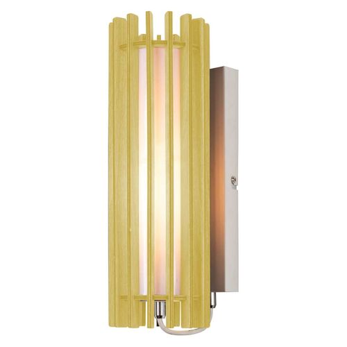 Action Jardin Wall Light with Wooden Shade