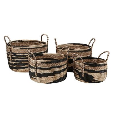 Basket set with handles 4 ass
