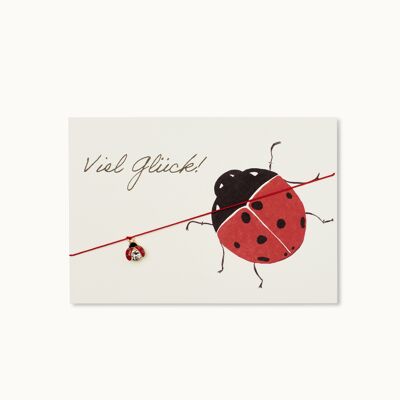 Bracelet card good luck ladybug