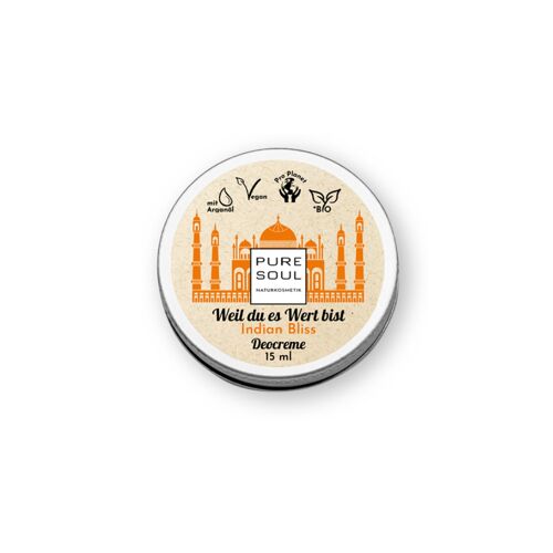 Deo Creme Indian Bliss - Blutorange & Patchouli 15 ml