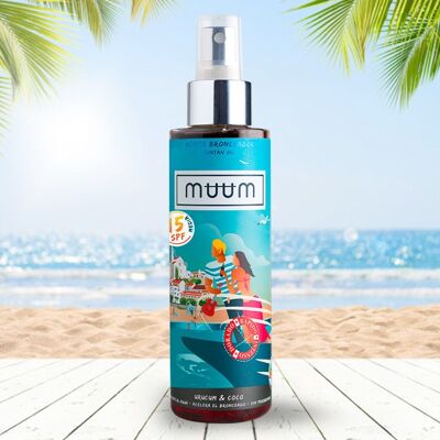 Aceite Bronceador Urucum y Coco SPF15