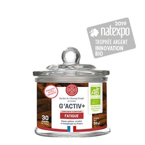 G'ACTIV+ BIO - Fatigue - 100% Ginseng rouge français en poudre