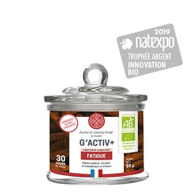 G'ACTIV + BIO - Fatiga - Polvo de ginseng rojo 100% francés