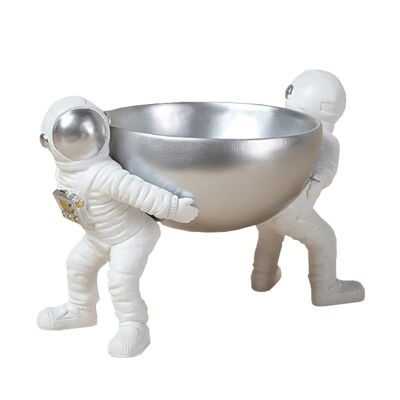 Candy Bowl - Bandeja de astronauta - Plata - Llave y soporte para bocadillos