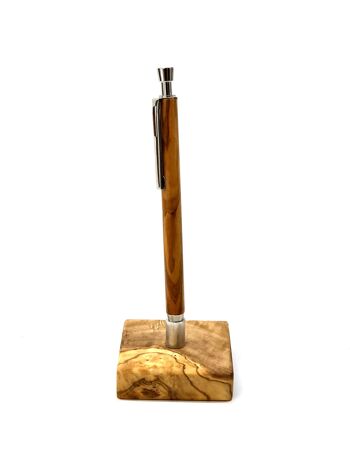 Porte-stylo plus stylo bille ARTHUR en bois d'olivier 1