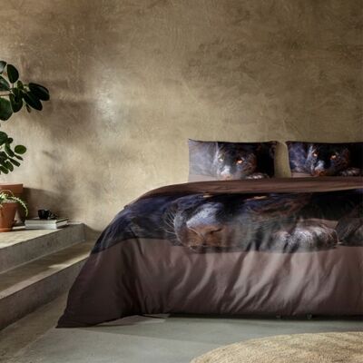 'Presence' Brown Panther one persen duvet covers 140*200/220