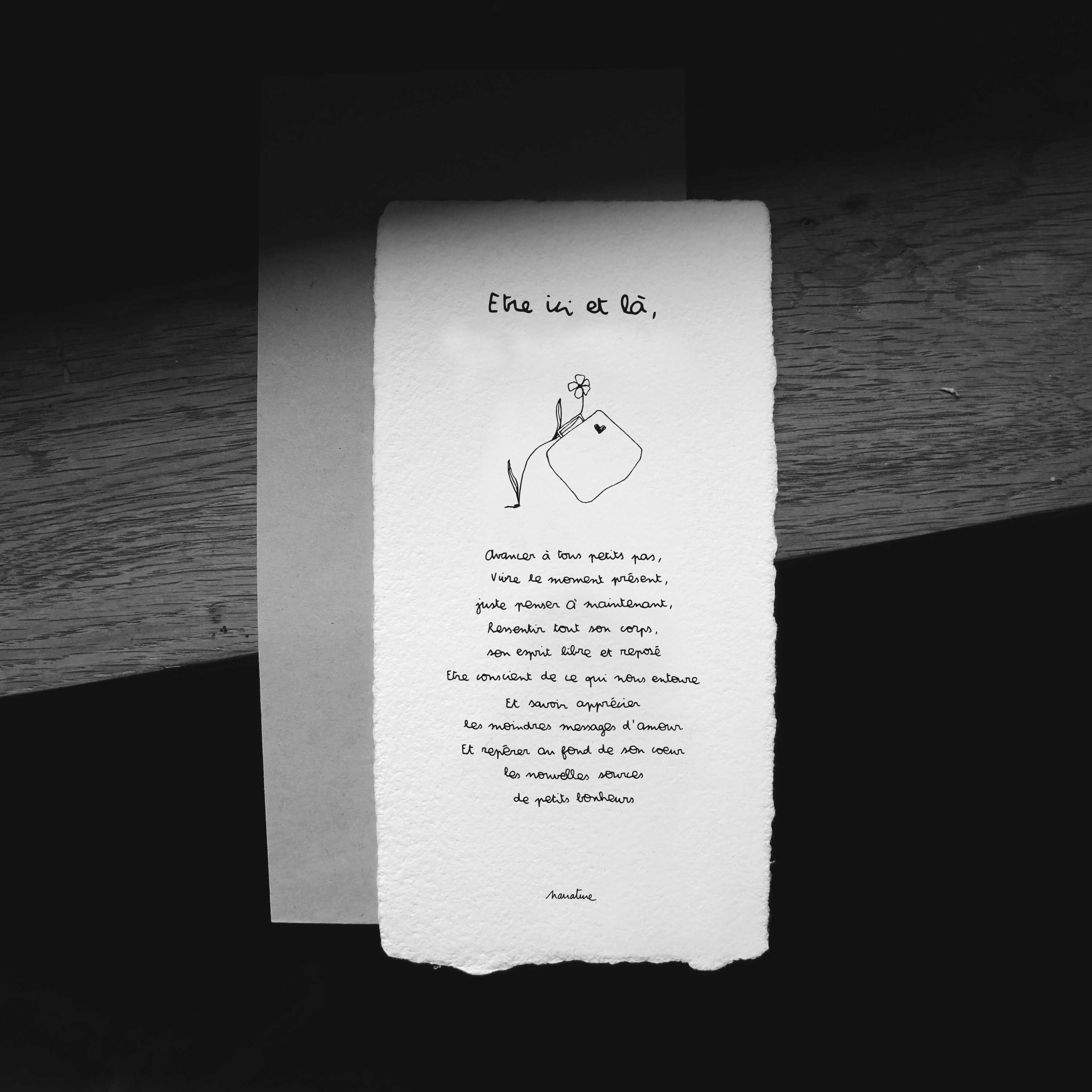 Qua e là - 10x20 carta fatta a mano Carta fatta a mano e busta riciclata