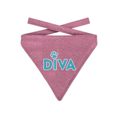 Bandana Dog S Diva Glitter Pink