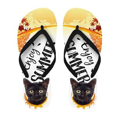 Flip Flops Cat Black 40-42