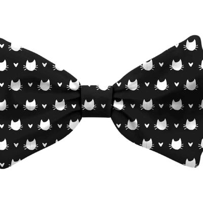 Bow Tie Cat S Black White