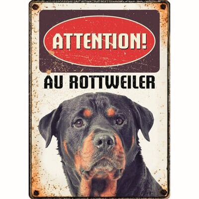 Panneau Métallique Rottweiler