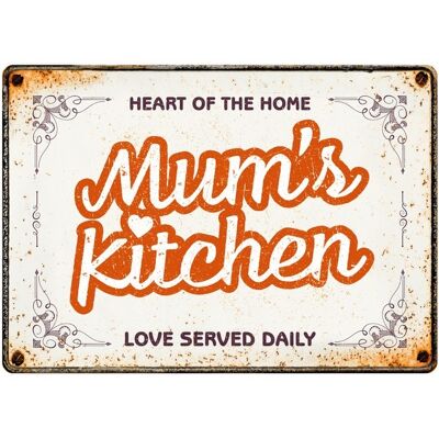 Sign Metal Mum's Kitchen (h)