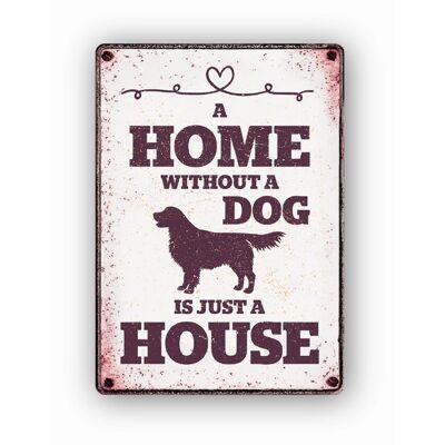 Sign Metal Home Without Dog (v)